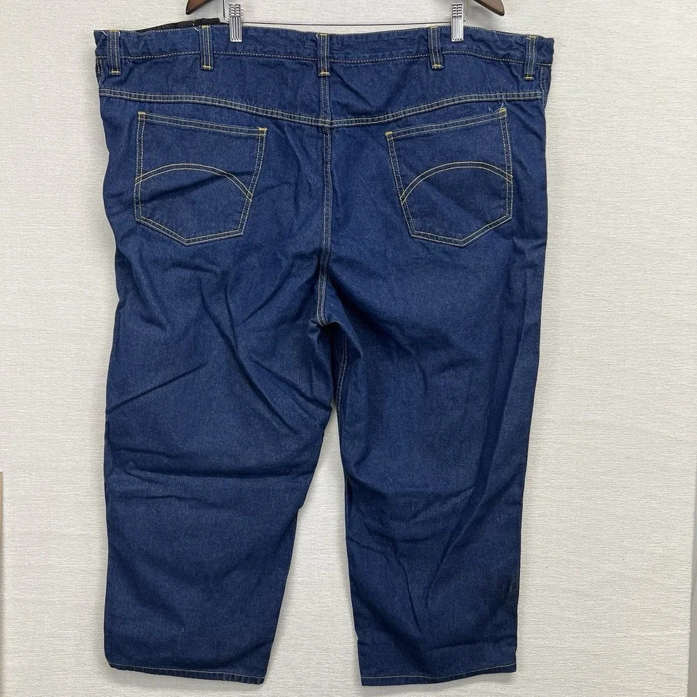KingSize Denim Jeans Mens 50‎ 38 (51x25)Big Blue Straight Leg 100% Cotton